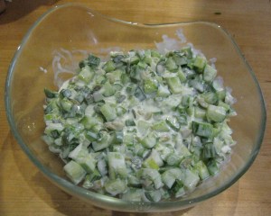 Cucumber-yogurt salad